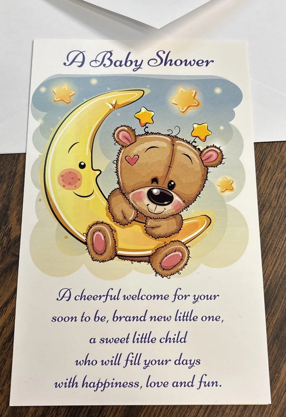 A Baby Shower Cheerful Welcome New Little One 5”x7.75″ Stockwell Greeting Card