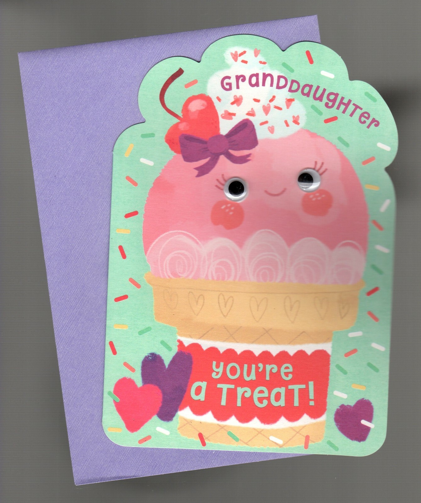 Valentine’s Day Greeting Card for Granddaughter, You’re a Treat, Hallmark Hearts