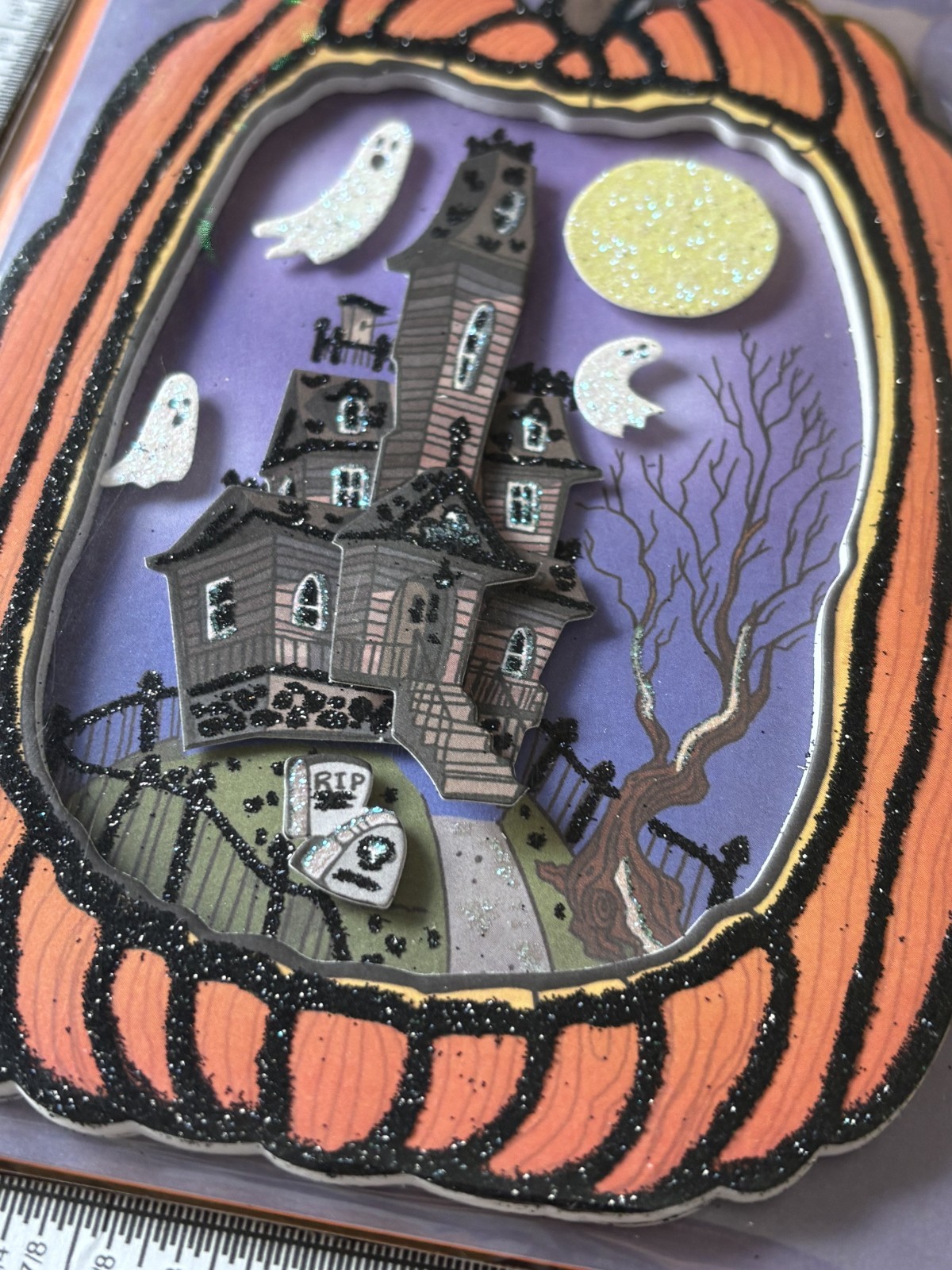 Papyrus Greeting Card Happy Halloween Hallows Eve Note 3D Pumpkin Hanging Spooky