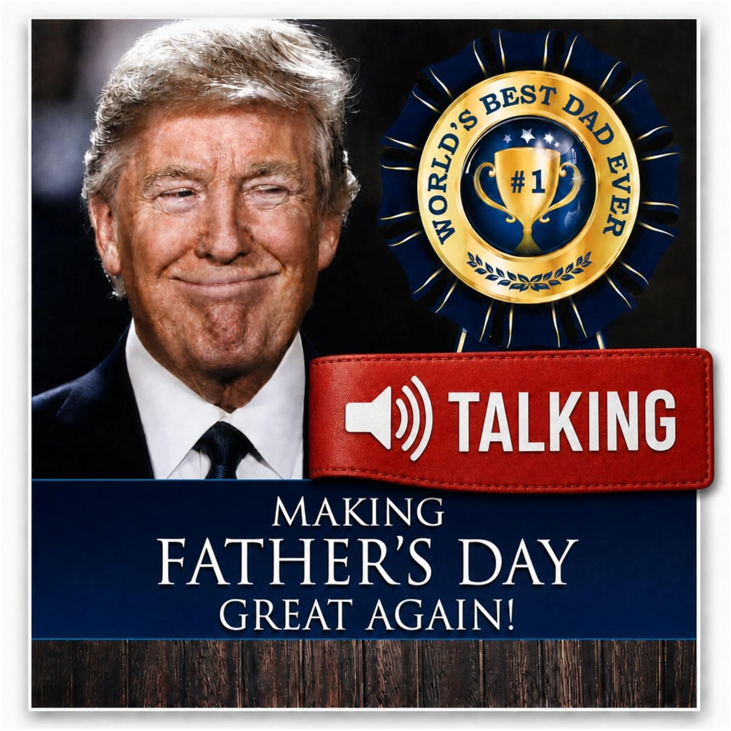 Donald Trump Fathers Day Talking Card Sound Real Voice Funny Greeting