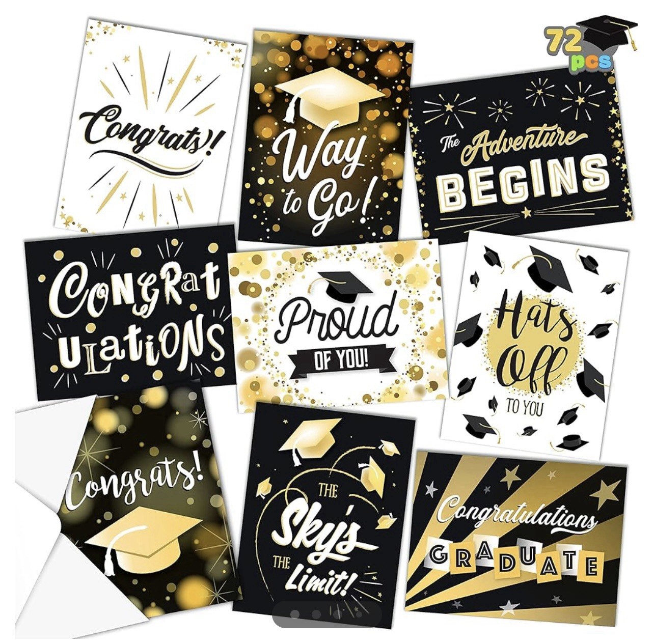 Graduation Cards 72 Bulk Graduation Party Supplies Blank Inside with Envelopes