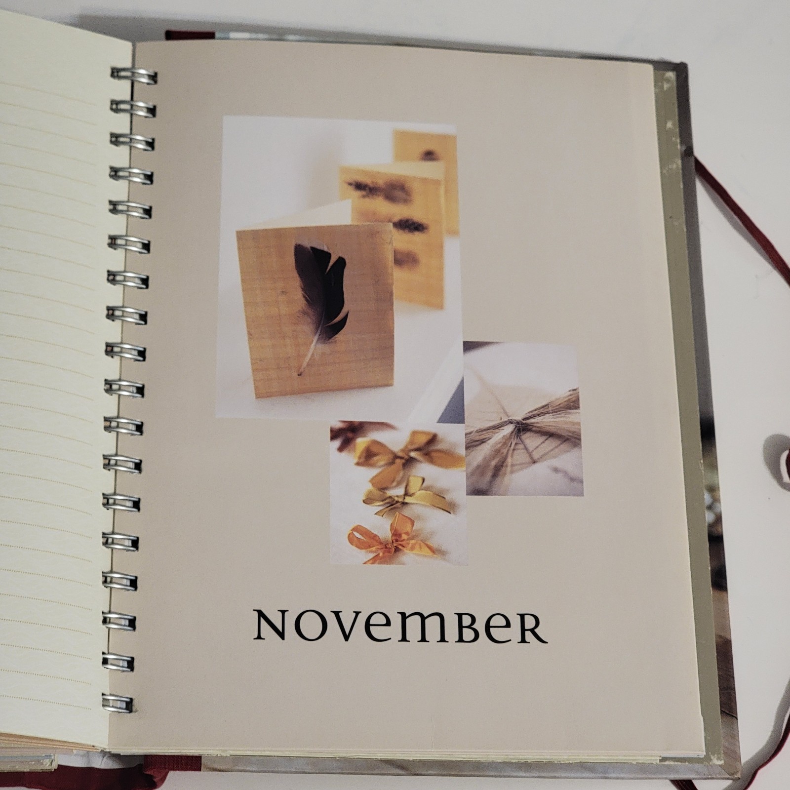 Floral Greeting Card Organizer Book 24 Pockets Month Divider 21 x 25 cm