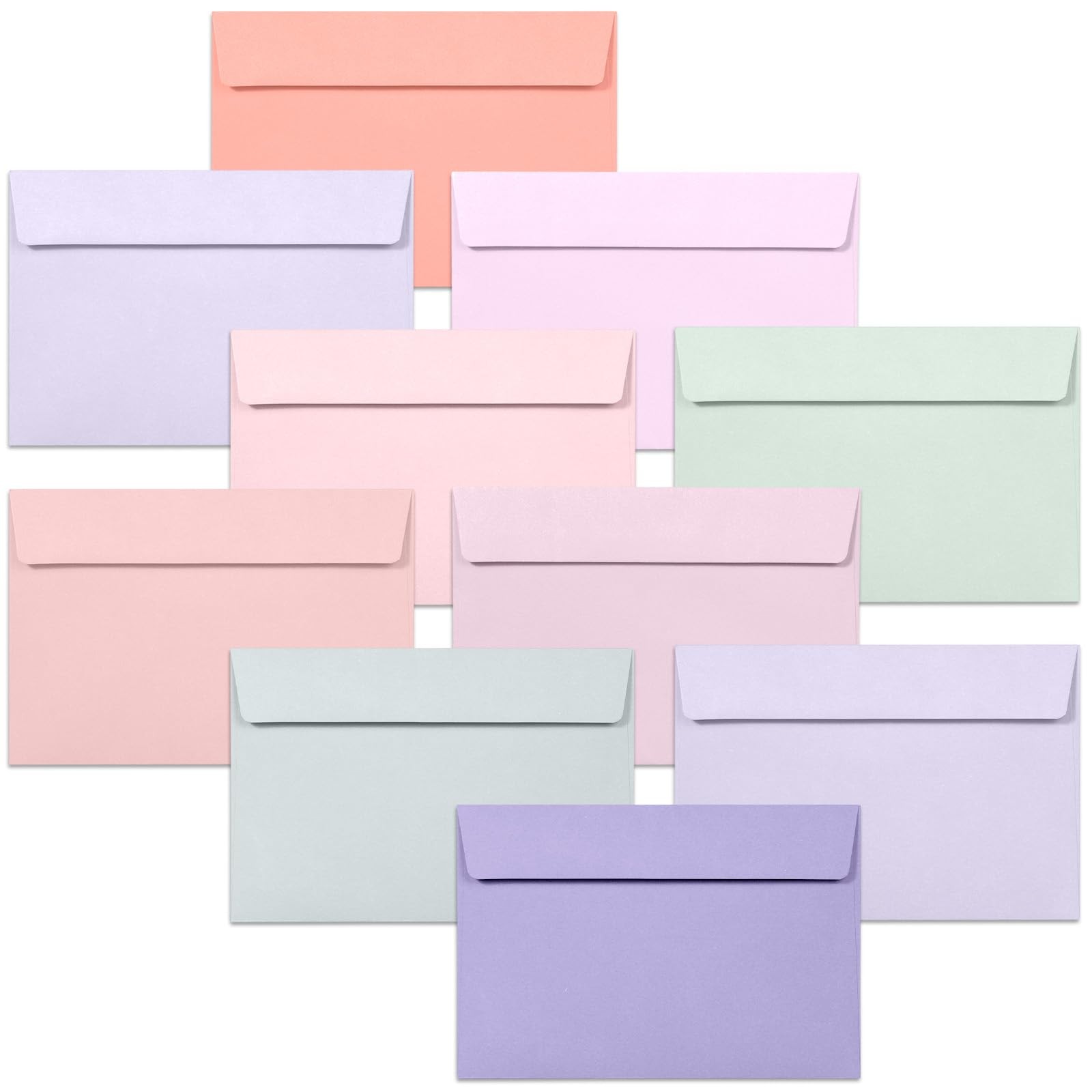 A4 Envelopes Colored 4×6 Invitations 4 1/4 x 6 1/4 Inch 10 Pastel 50 PCS