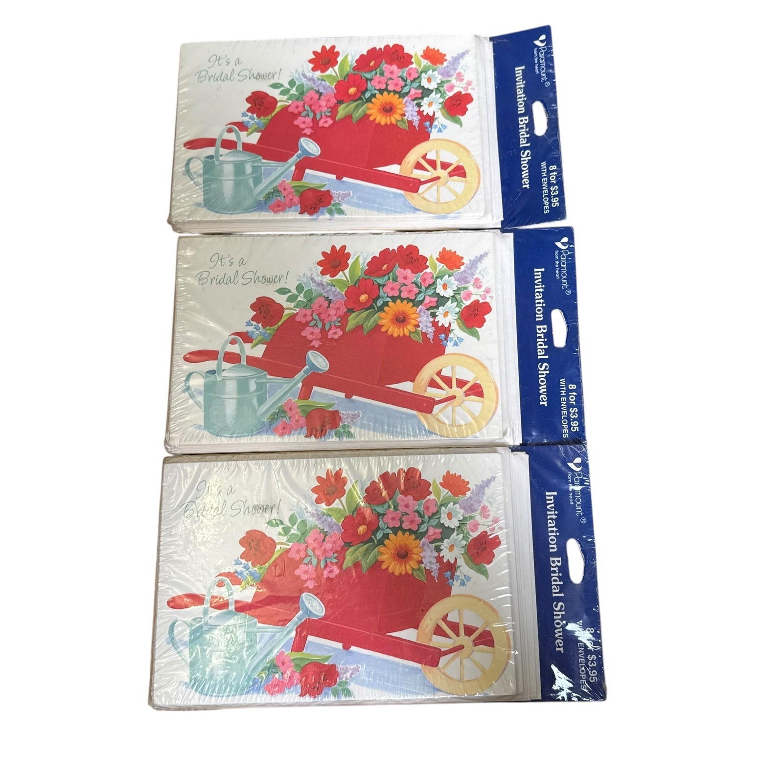 Paramount Bridal Shower Invitations Vintage Garden Floral 24 Count 3 Packs NEW