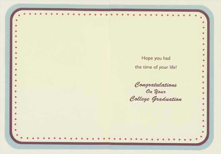 Parties Studying Knowledge Friends Plus Fun College Graduation Congrats Card