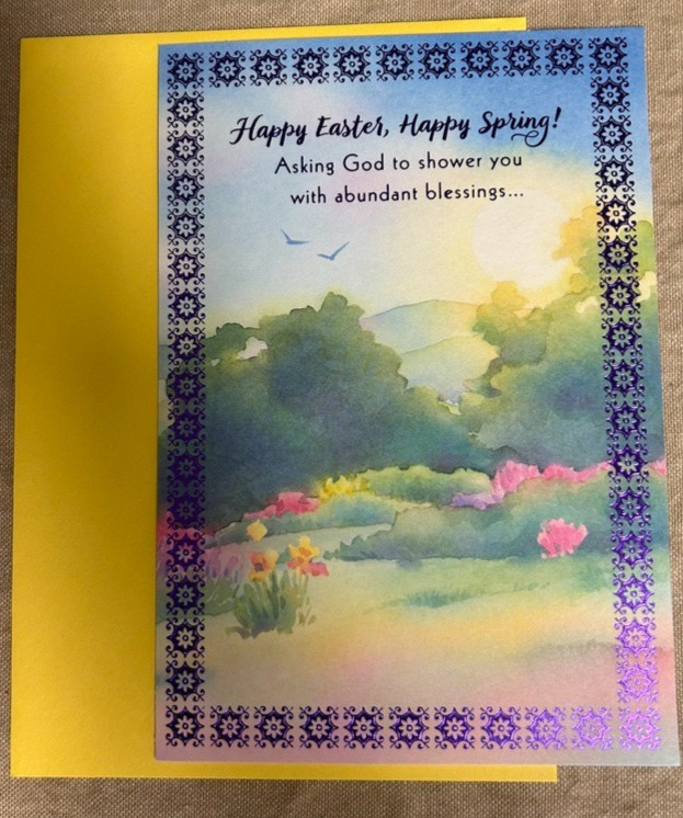 Happy Easter Greeting Card & Envelope ~ Happy Easter, Happy Spring! ~ Religious