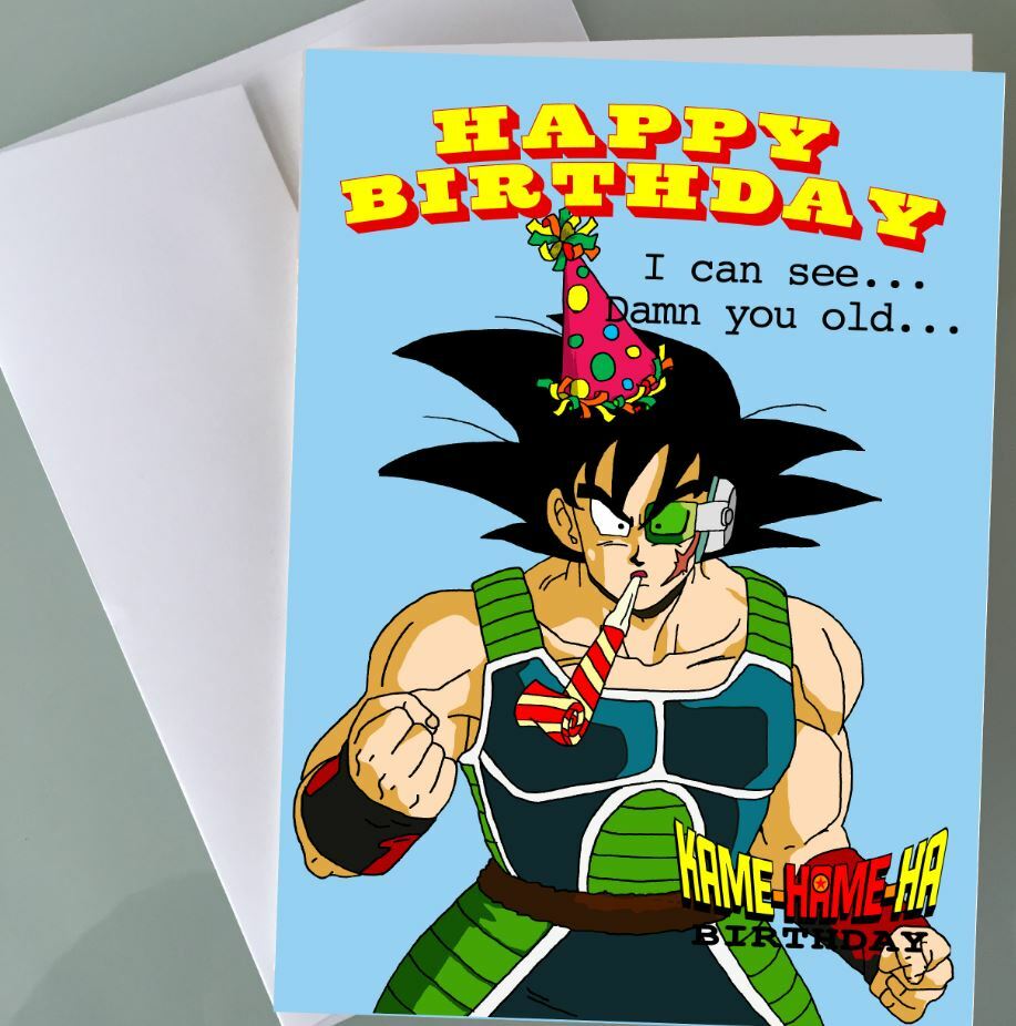 Dragon Ball Z Birthday Card Goku – Funny Birthday Card Boys Anime Fan Art Happy
