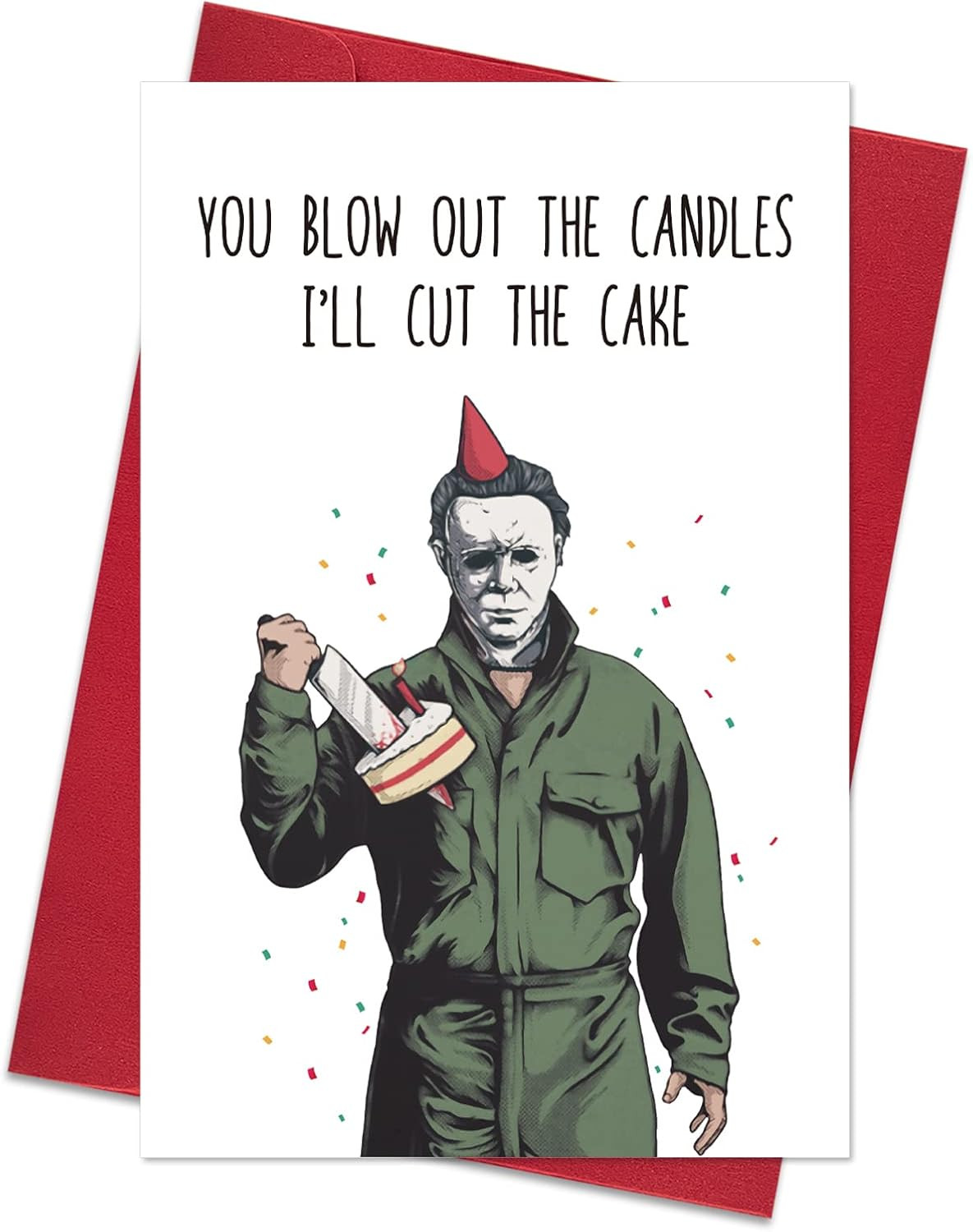 Halloween Michael Myers Birthday Card Gifts, Horror Movie Killer Bday Card for M