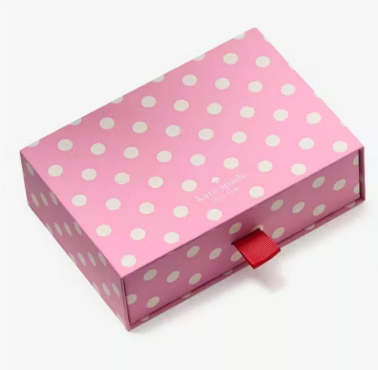 Kate Spade Note Cards with Envelopes 12 Pc Set NEW Pink Dot Print Stationary