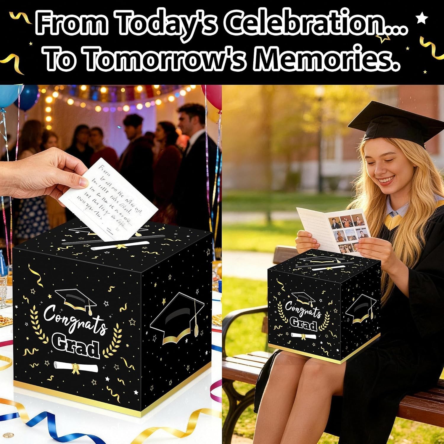 Large Foldable Graduation Card Box for Class of 2026