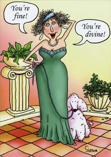 You’re Fine You’re Divine 60th Birthday Card – Greeting Card by Oatmeal Studios