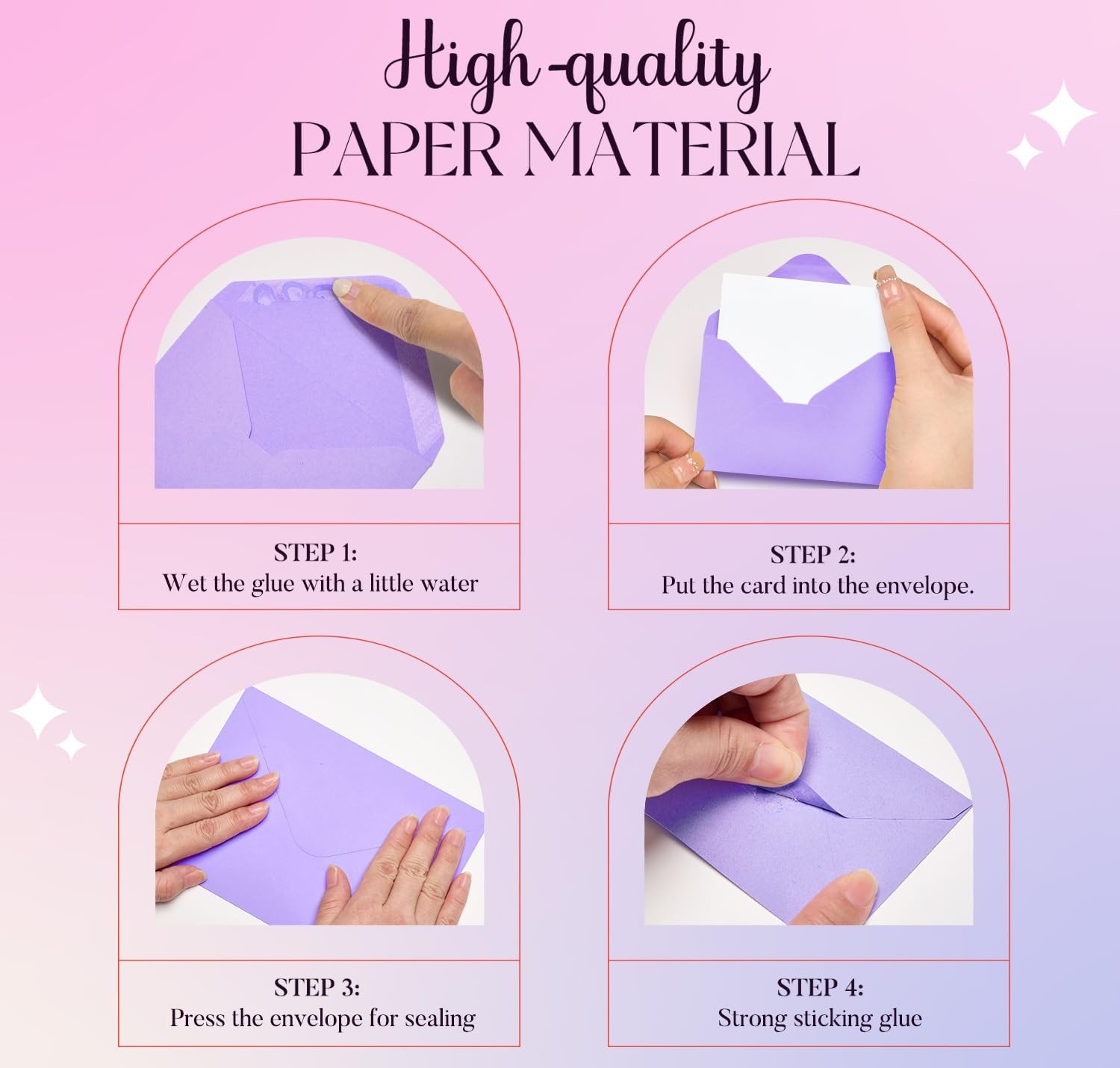 Colorful Tiny Envelopes 50PCS, Fits Credit Cards, Business Cards, Multicolor