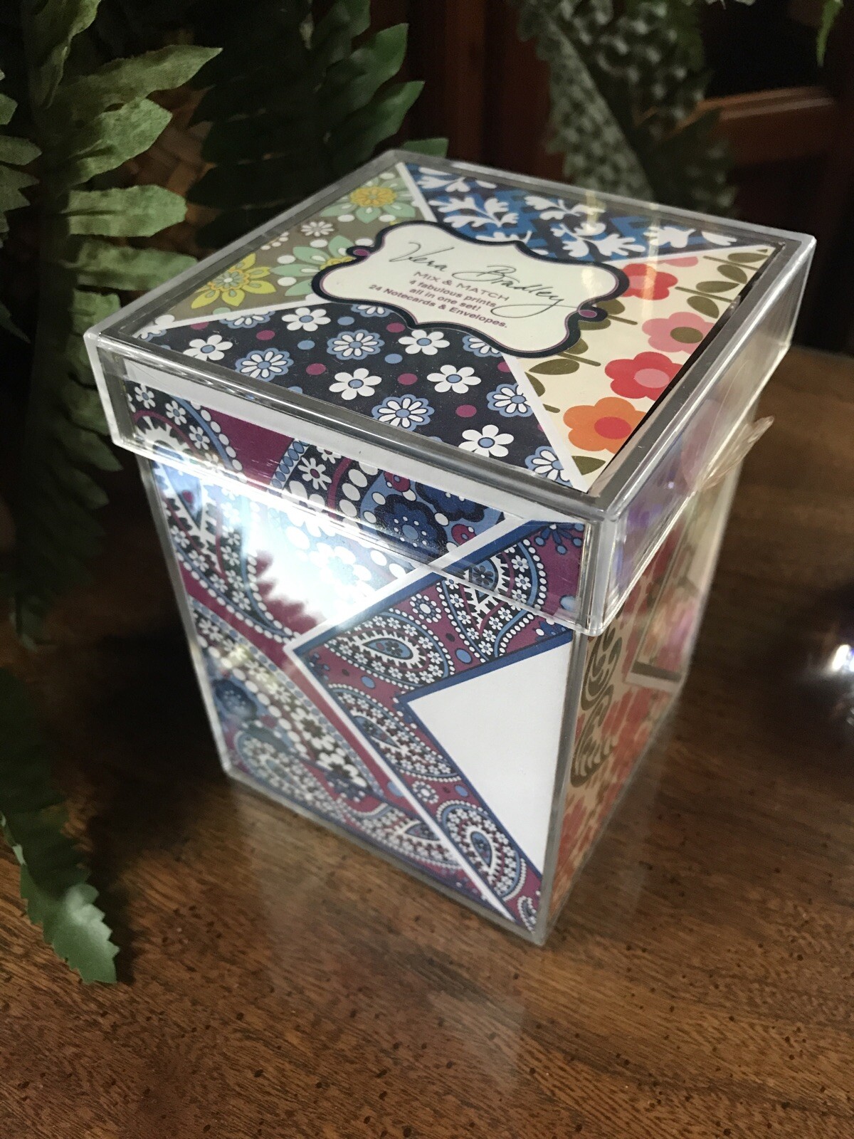 VERA BRADLEY 24 Mix & Match Notecards FOLKLORIC BOYSENBERRY LEMON Note Card