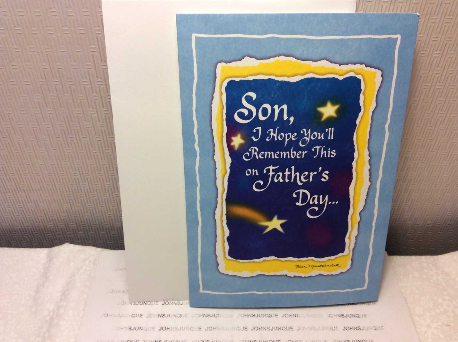 BLUE MOUNTAIN ARTS SON FATHER’S DAY GREETING CARD New w/Envelope “Remember this”