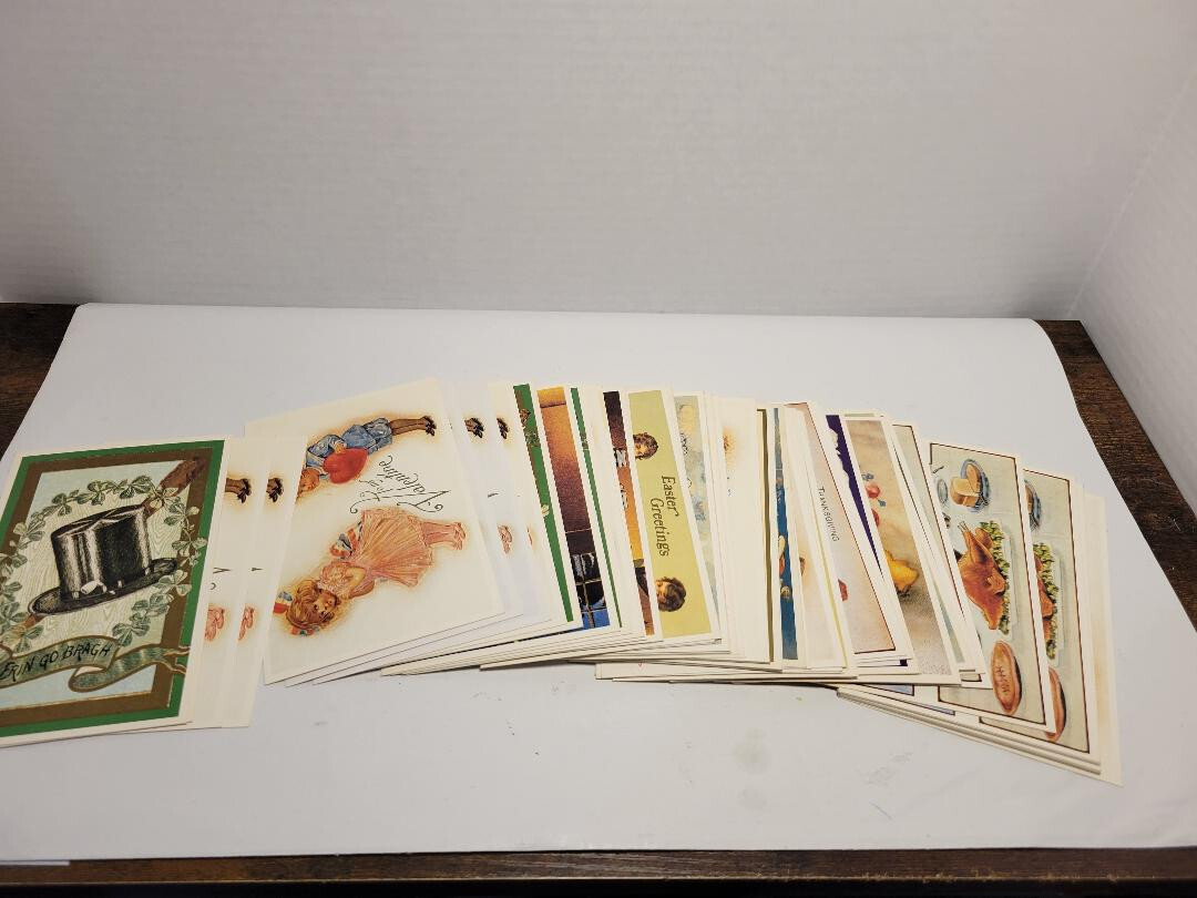 Large Stack of New Vintage Post Cards for Holidays