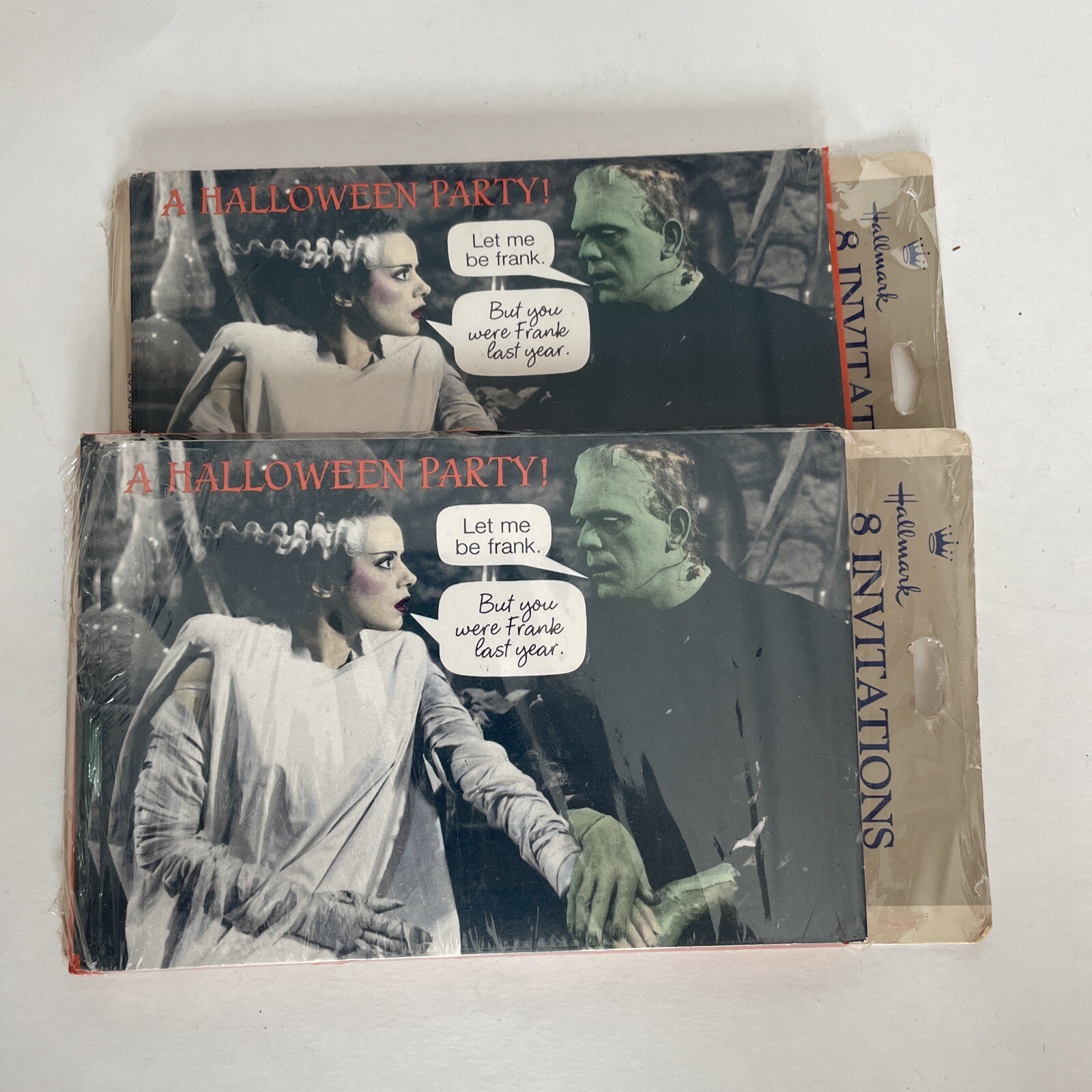 Vintage Hallmark Halloween Party Invitations Bride Of Frankenstein 2 pk (1980’s)