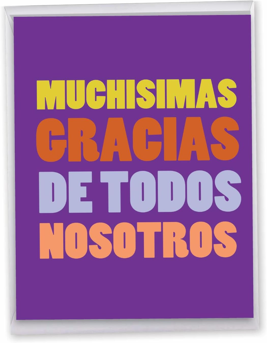 – Large Group Thank You Card in Spanish (8.5 X 11 Inch) Gratitude, Appreciation