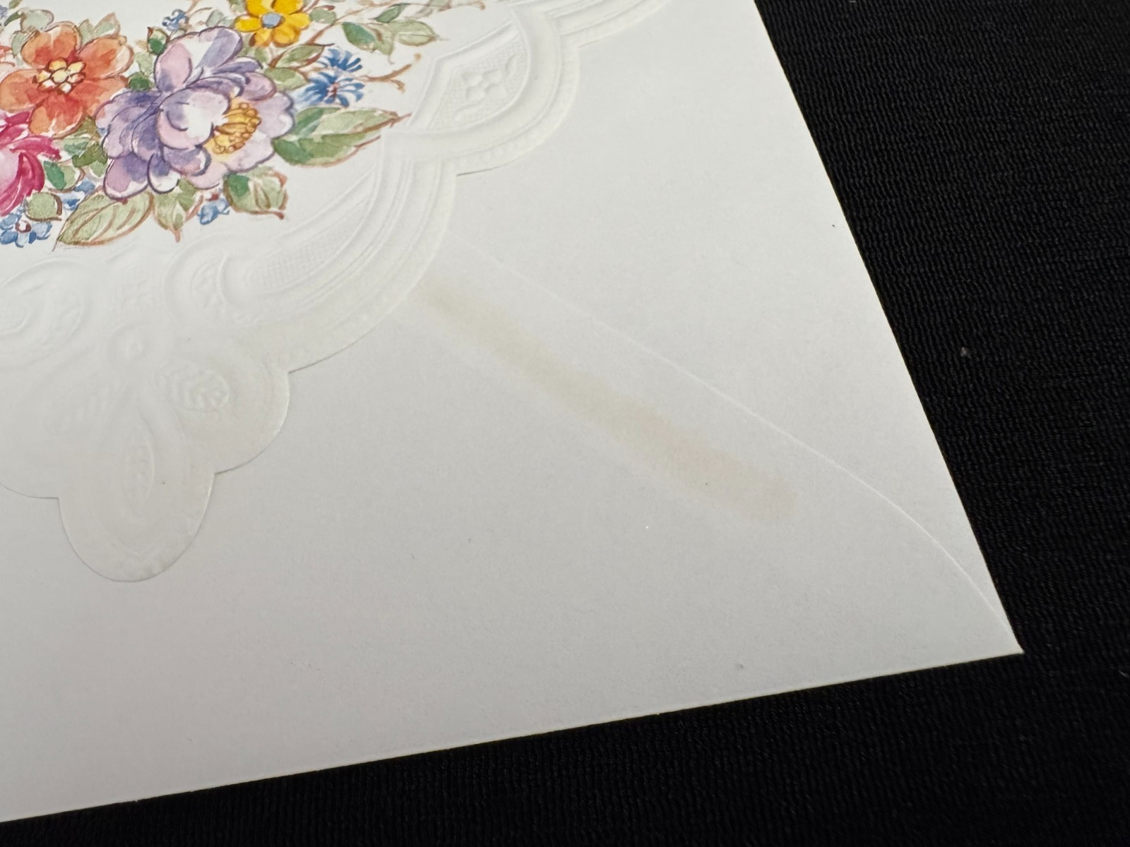 Carol Wilson Fine Arts Floral Heart Roses Embossed Blank Note Cards Envelopes