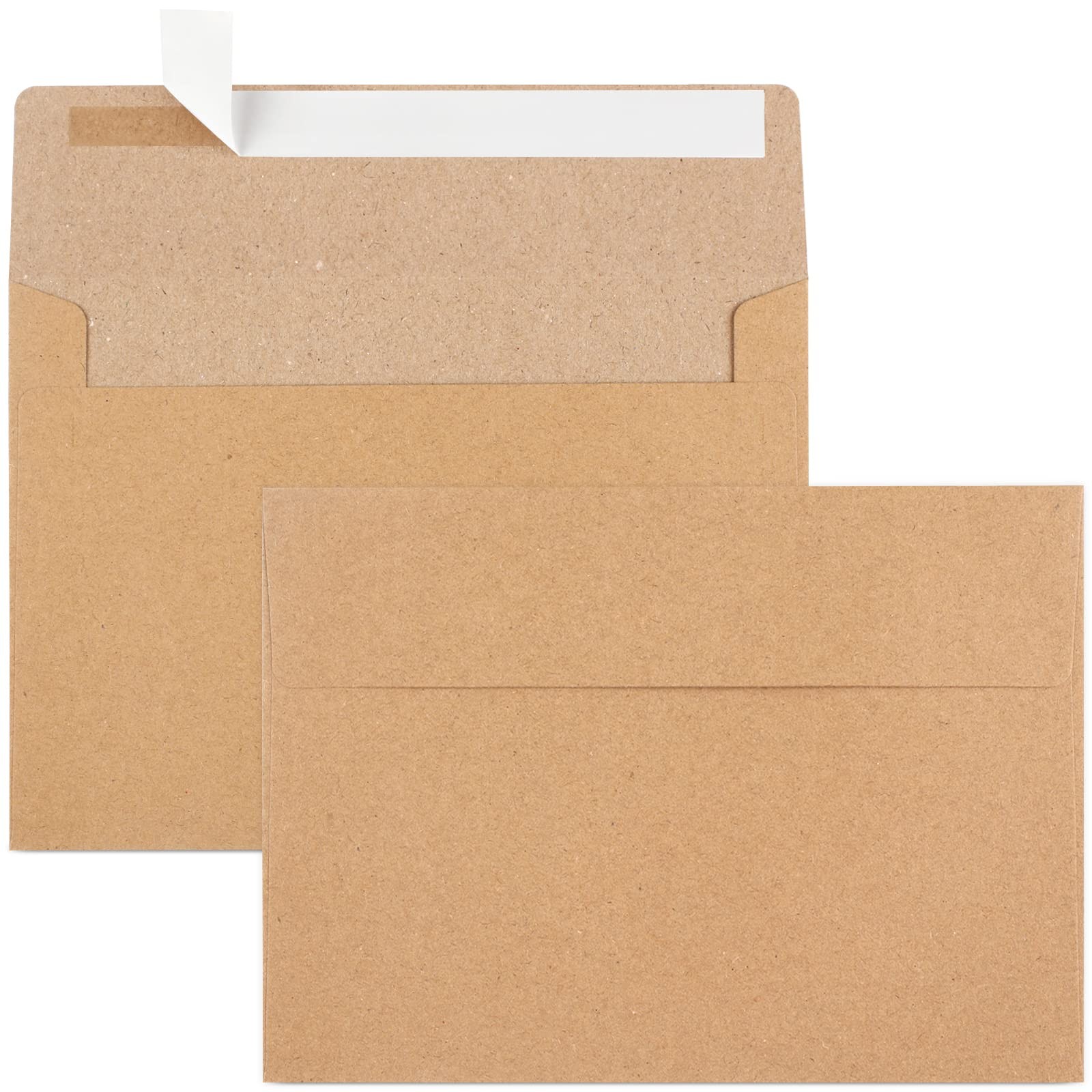 Brown Kraft Envelopes 5×7 A7 5.25×7.25 Self Seal Invitation Envelope 50PK 115g