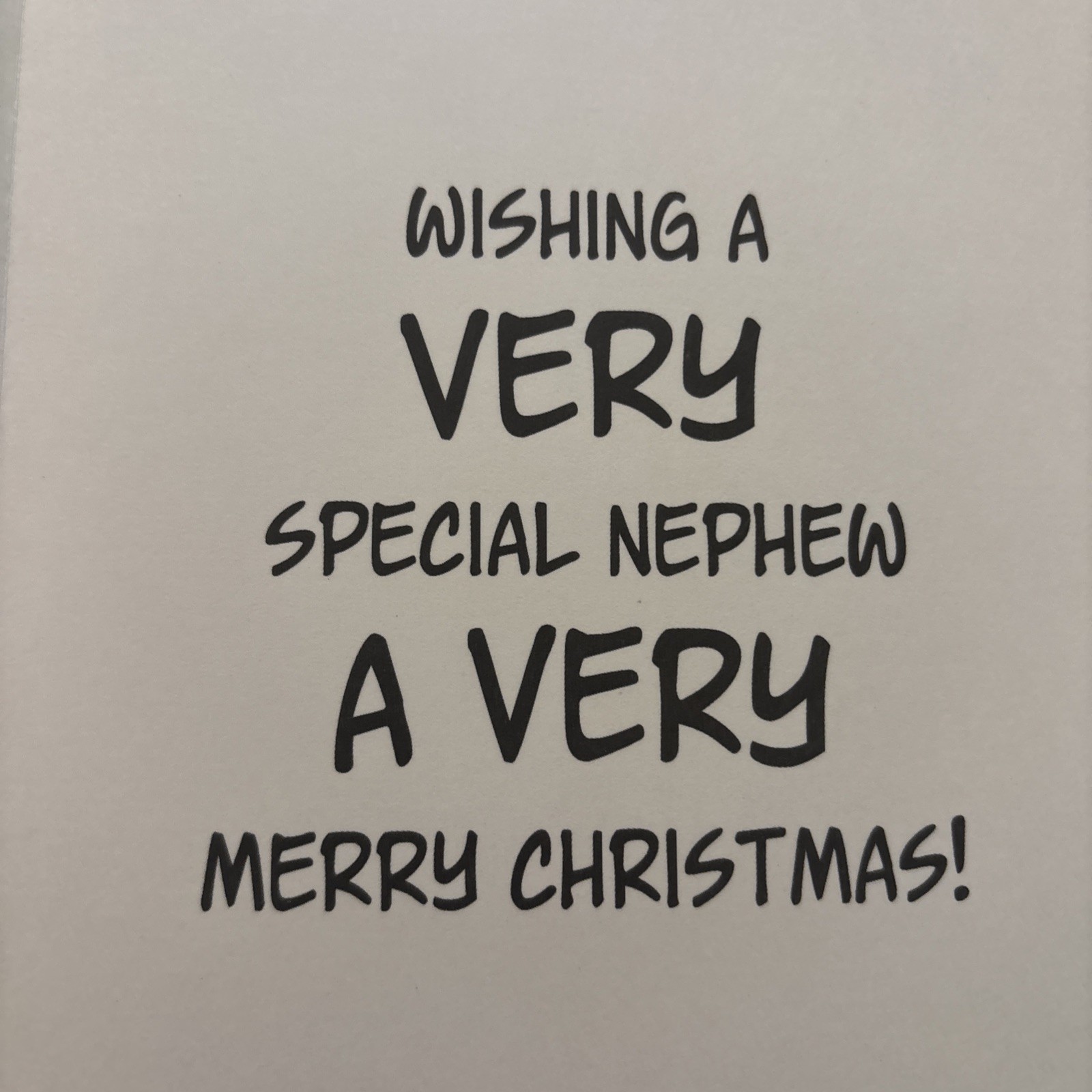 Merry Christmas NEPHEW Special Thoughtful 5”x7.75″ Stockwell Greeting Card