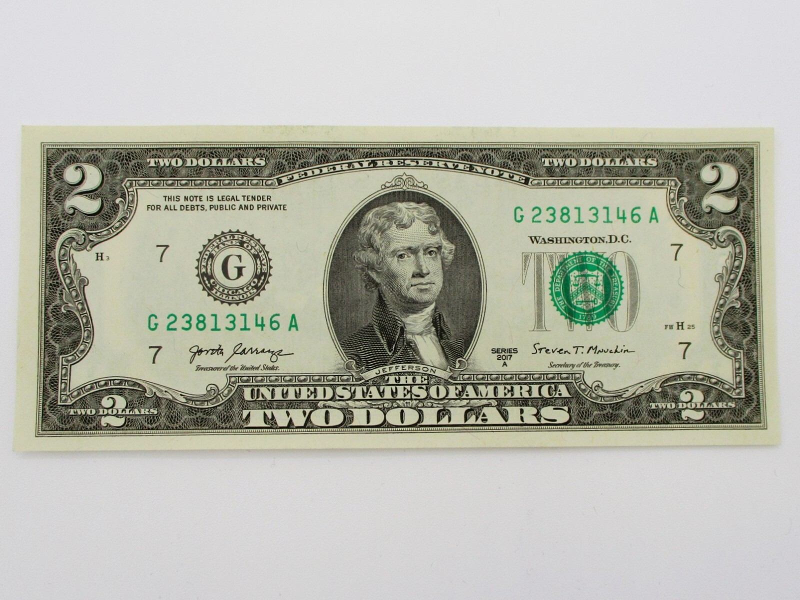 Happy 2nd Birthday $2 Bill Uncirculated Genuine US Currency Rare Unique Keepsake