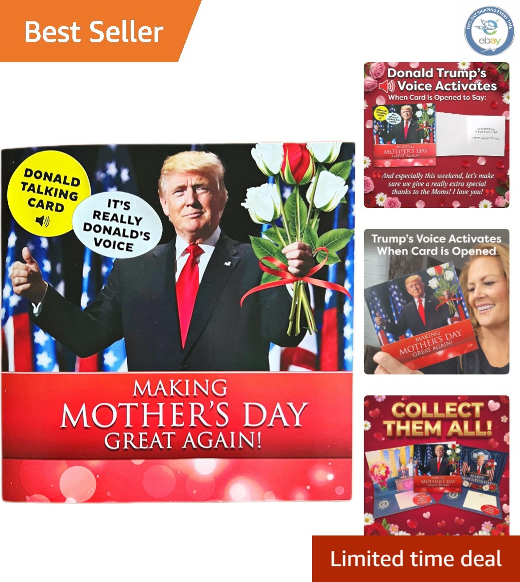 Patriotic Talking Mother’s Day Card with Donald Trump’s Voice – Unique Keepsake
