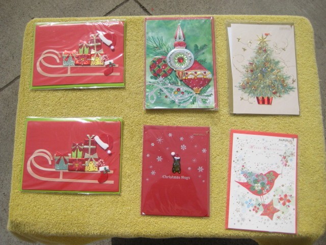 Lot of 6 PAPYRUS Christmas Holiday Cards new sealed # R
