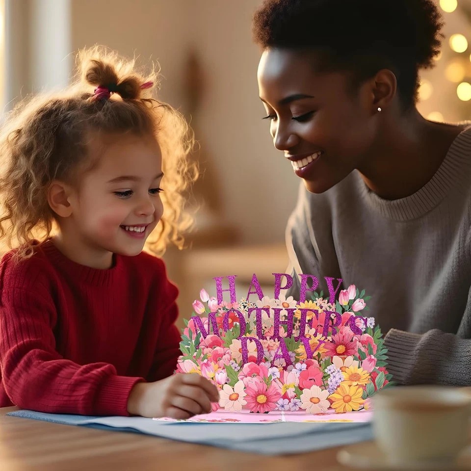 3D Mothers Day Card, Happy Mother’S Day Pop up Cards, Mother’S Day Card with Env