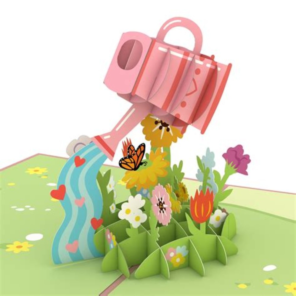 LovePop GARDENING WATERING CAN 3d Pop-Up Greeting Card LP2021 NEW
