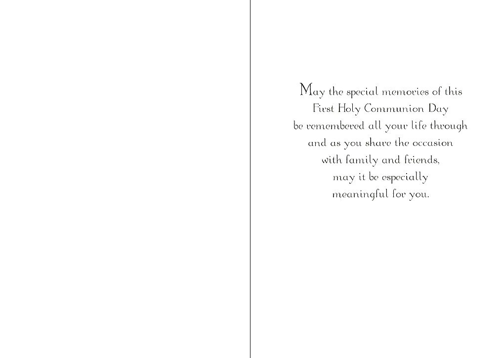 God Bless You on Your First Holy Communion – Communion Greeting Card – 25045