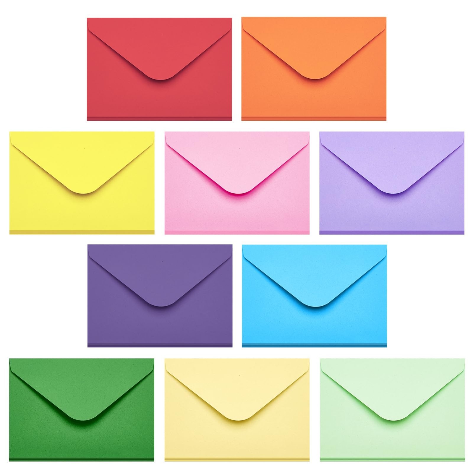 Colorful Tiny Envelopes 50PCS, Fits Credit Cards, Business Cards, Multicolor