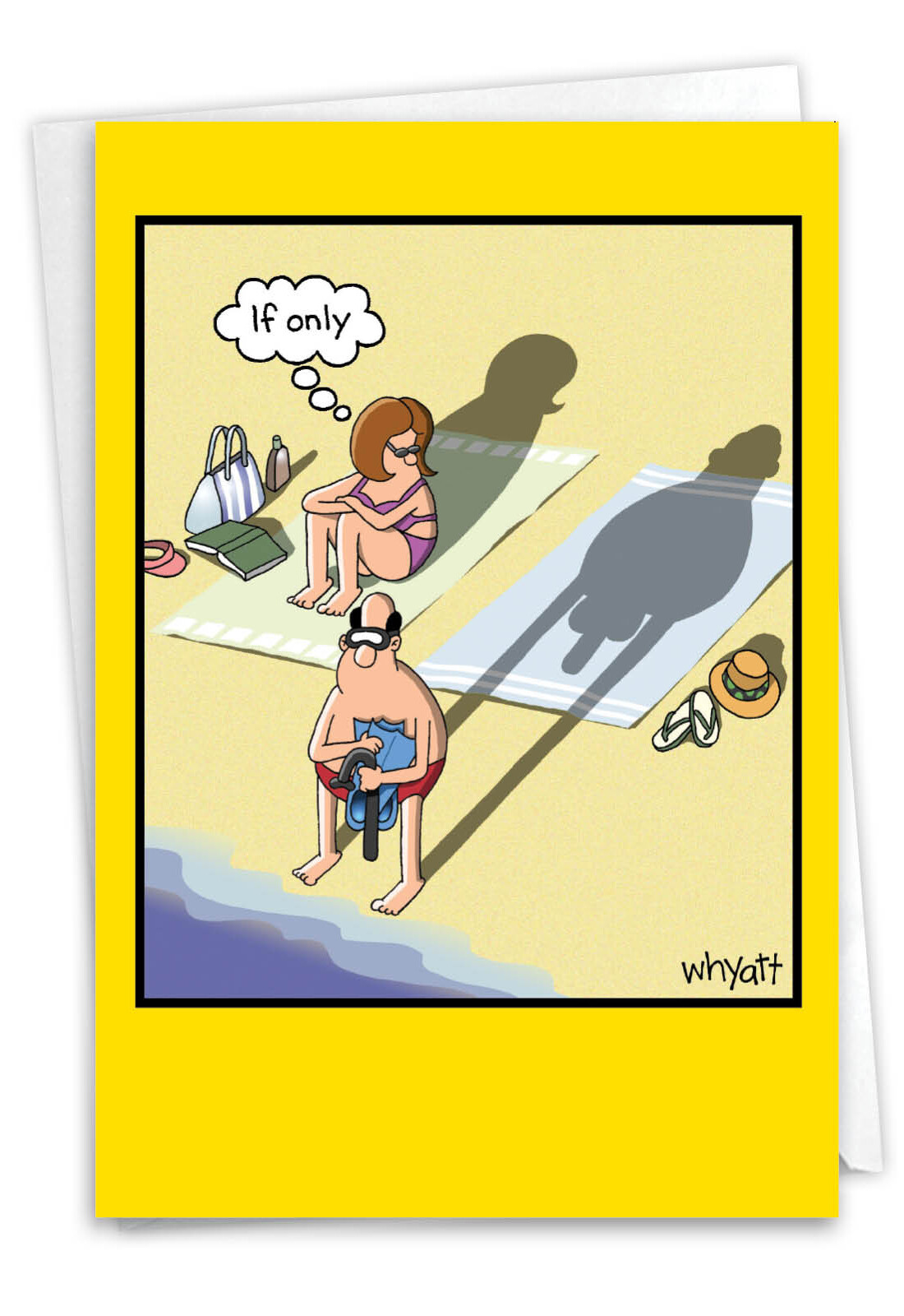 1 Funny Birthday Card with Envelope – If Only 8296