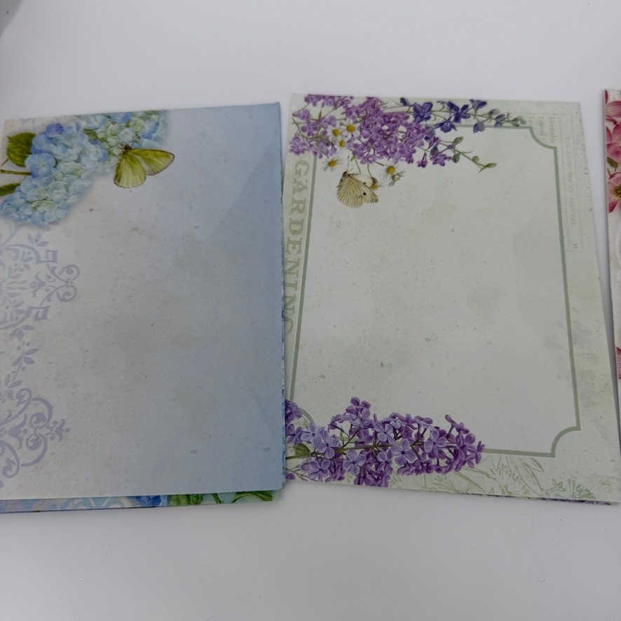 Jane Shasky Floral Greeting Cards LOT of 5 Botanical Butterfly Designs Whimsical