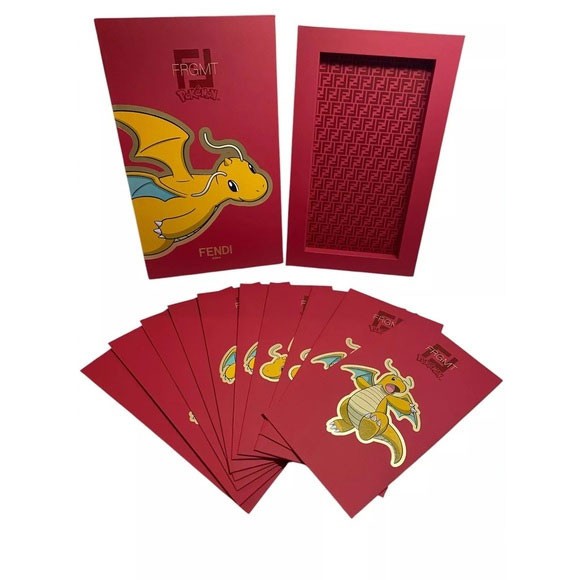 Fendi FRGMT Pokémon Lunar New Year Red Envelope Dragonite Box Set Year of Dragon