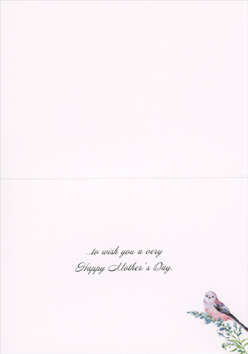 Pictura Bird Sitting on Teacup Filled with Spring Flowers Mother’s Day Card