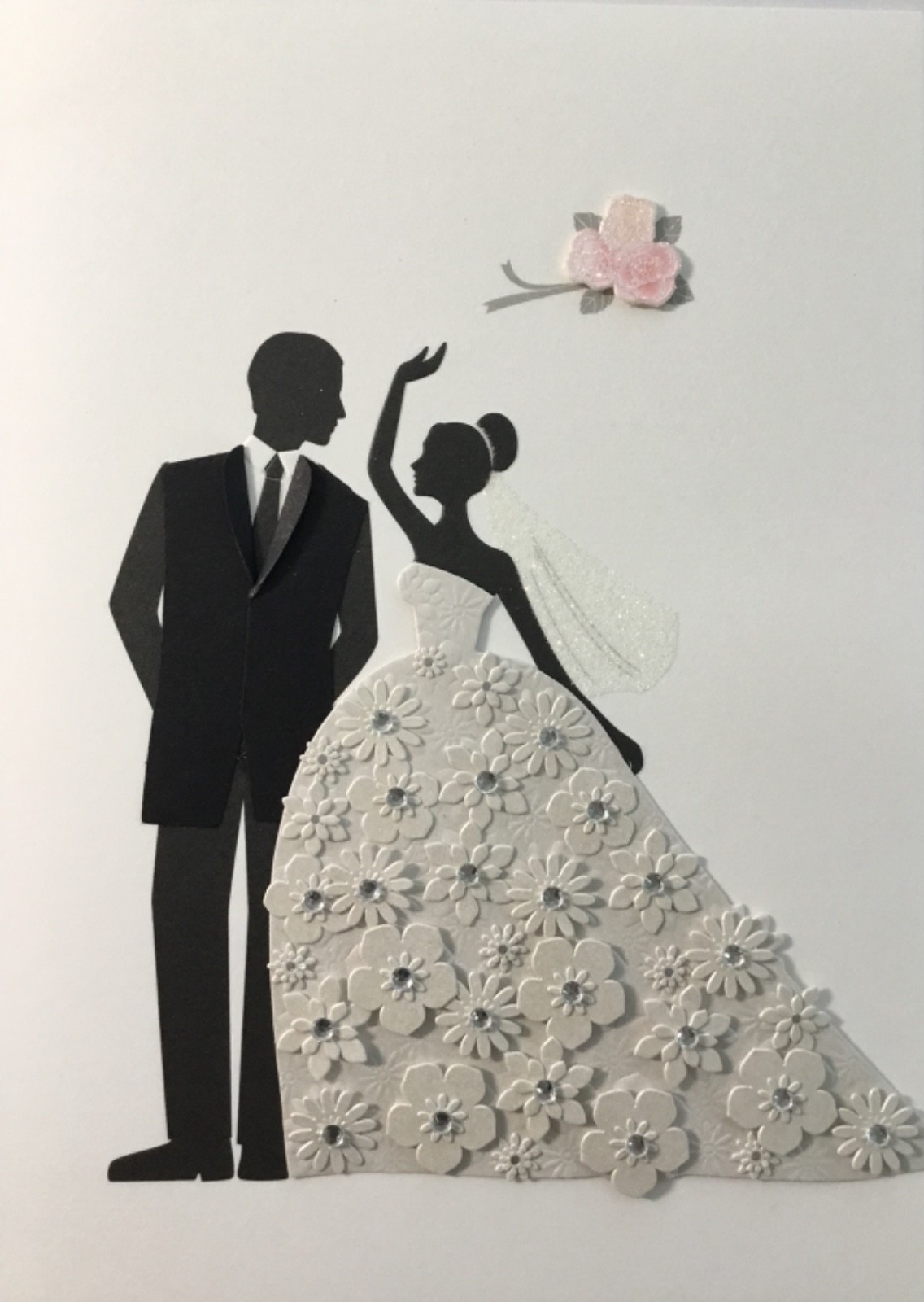 NIQUEA.D- Wedding- Silouhette Couple-Gems- SRP 9.95- Creators of Papyrus