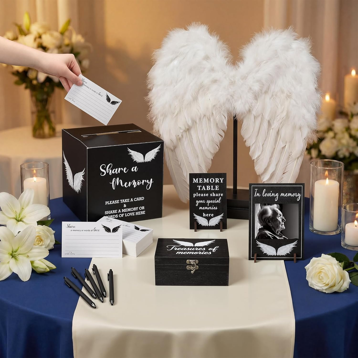 Share a Memory Cards Set for Celebration of Life Decoration Memorial Obituary Ca