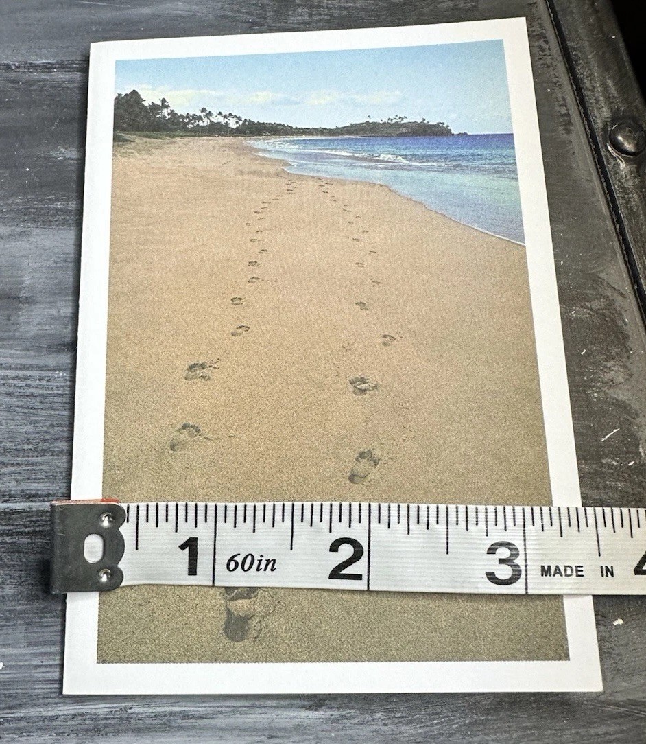Mark Thomas FootPrints In The Sand Box Of 25 Funeral,Bereavement Thank You Cards