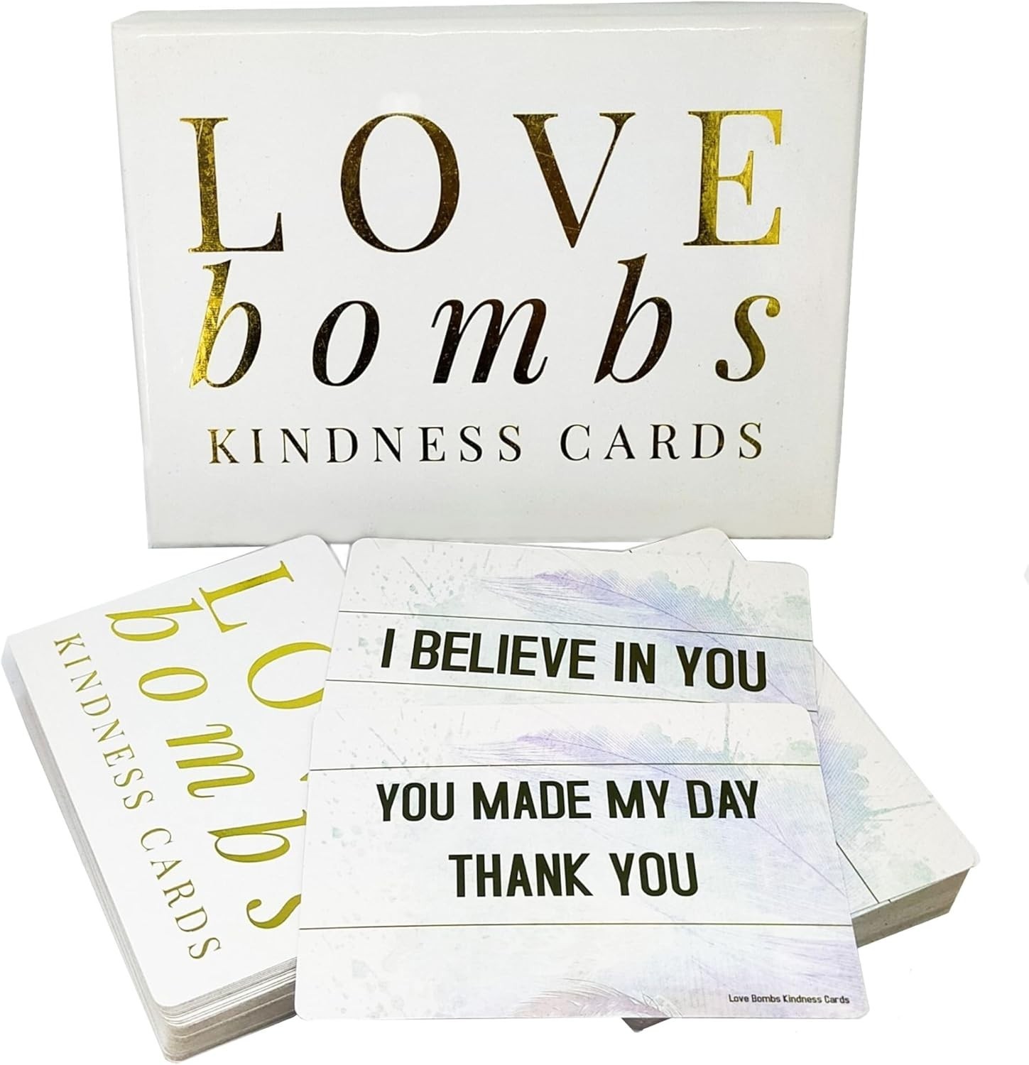 111 Gold-Embossed Love Bombs Kindness Cards – Gratitude & Appreciation Notes