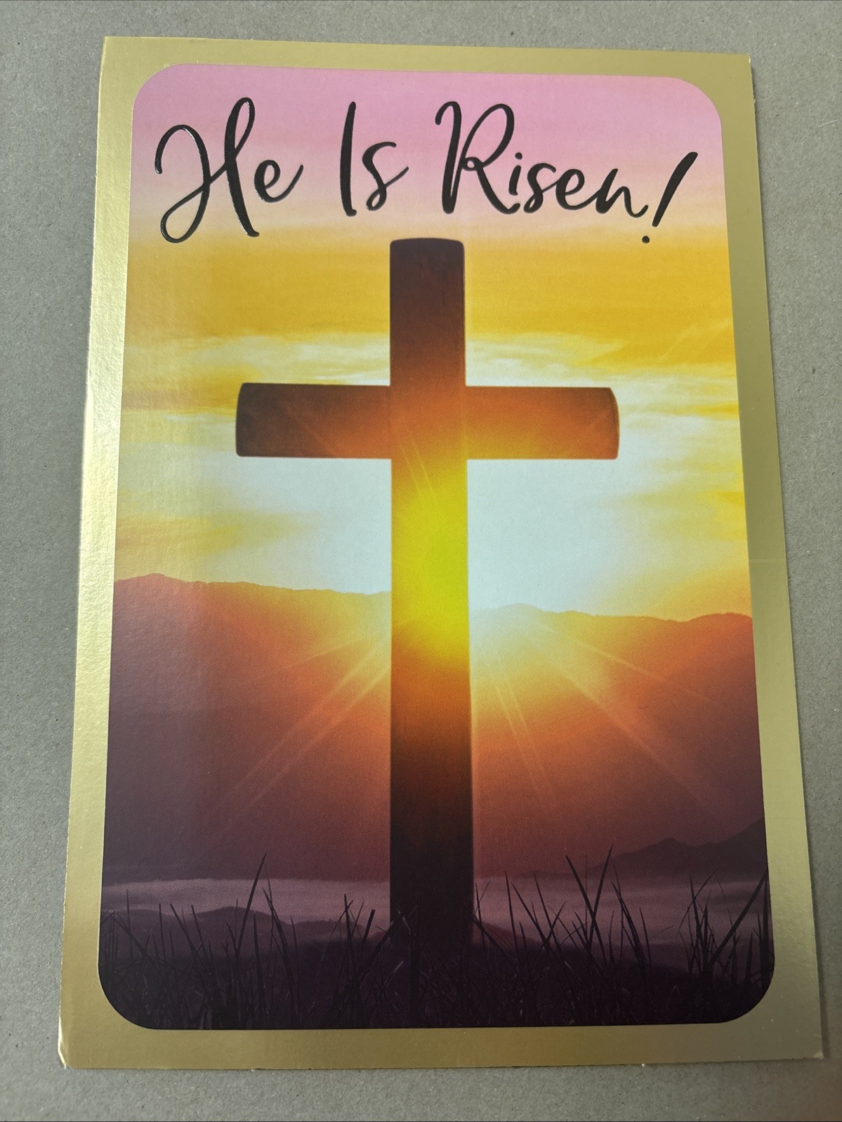 Easter He Is Risen God’s Marvelous Gift Religious 5.5”x8” Greeting Card