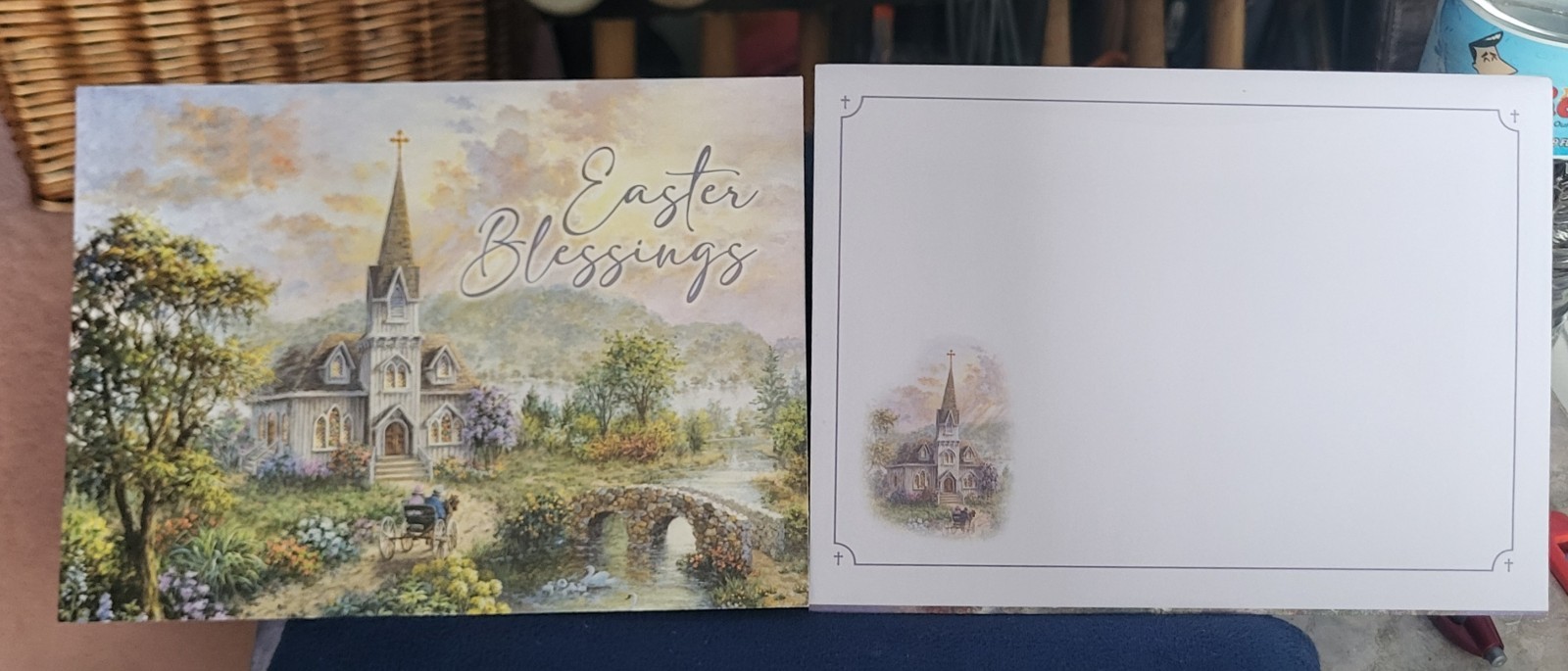 His Delight Greetings Easter Blessings Religious Card W/ Bible Verse & Envelope