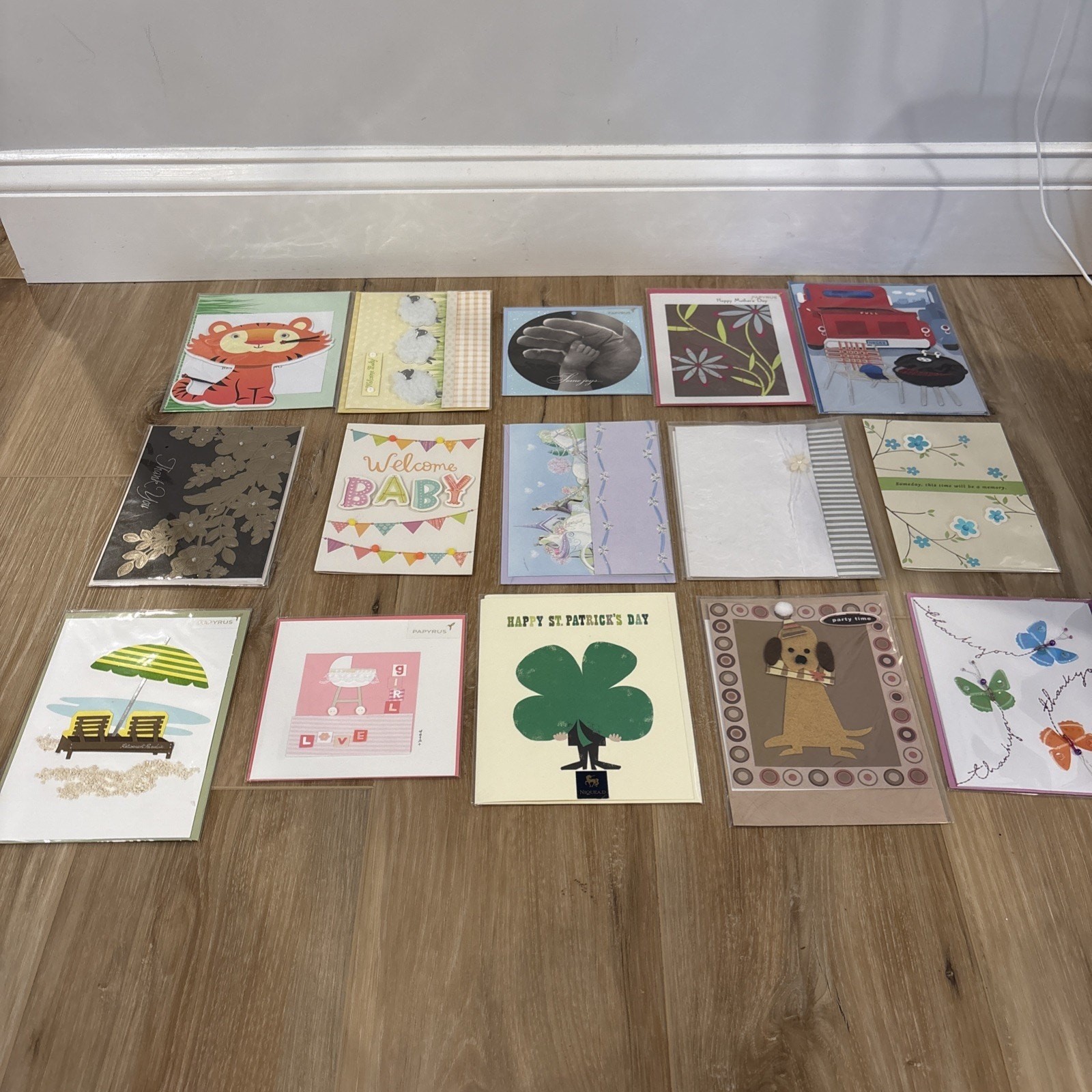 Lot Of 15 Greeting Cards Protected By Plastic Sleeve Multiple Occasions