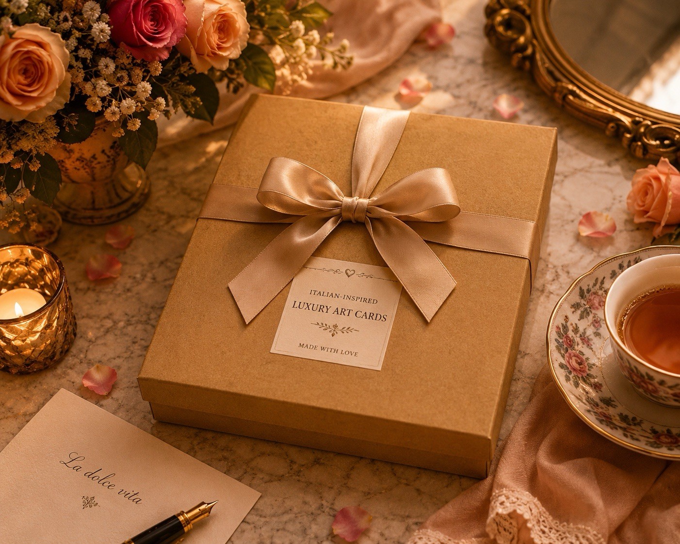 Luxury Italian Art Greeting Cards – Boxed Set of 7