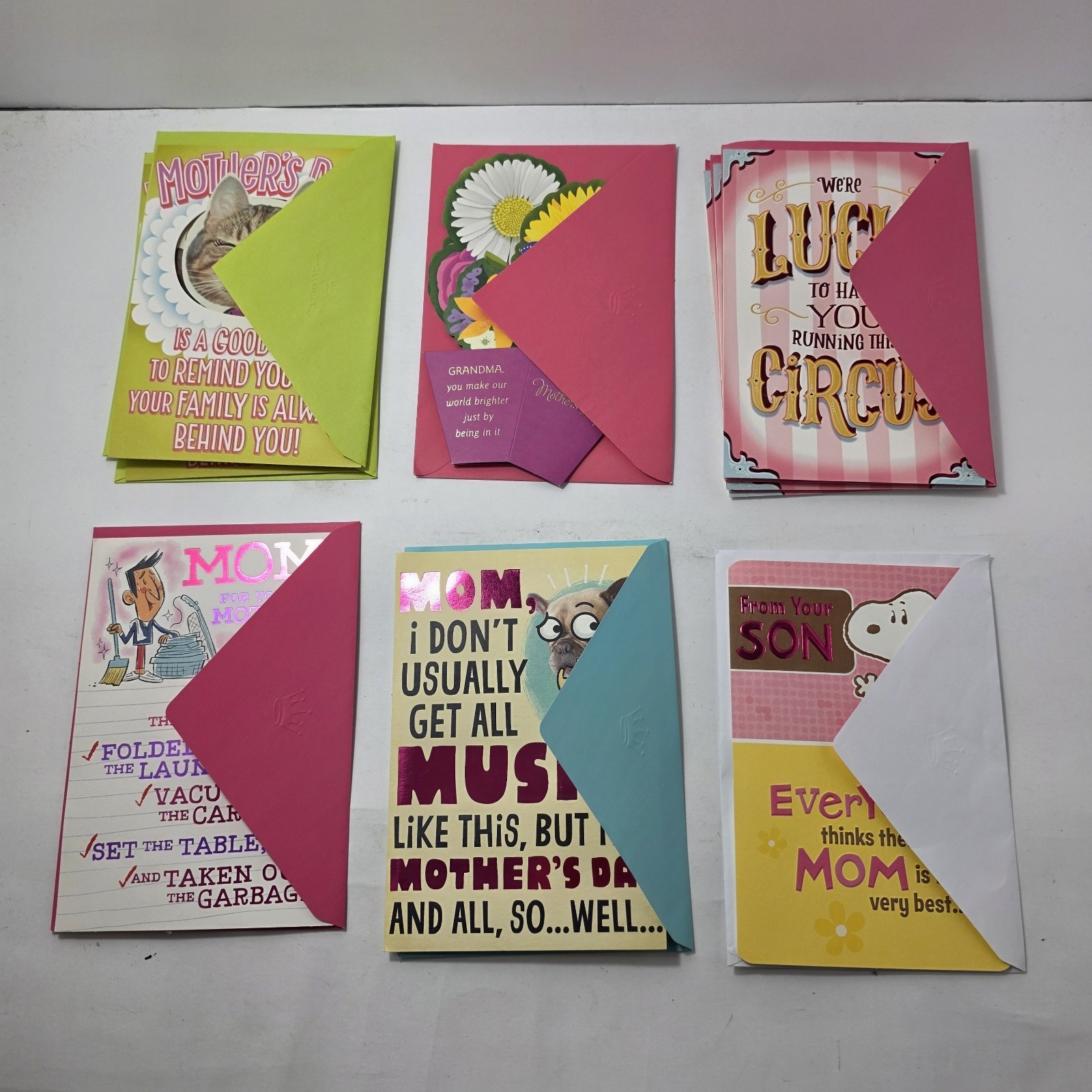 Lot of 10 Hallmark Pop-up Mother’s Day Cards With Envelopes 6 Styles 5.5″ X 8″