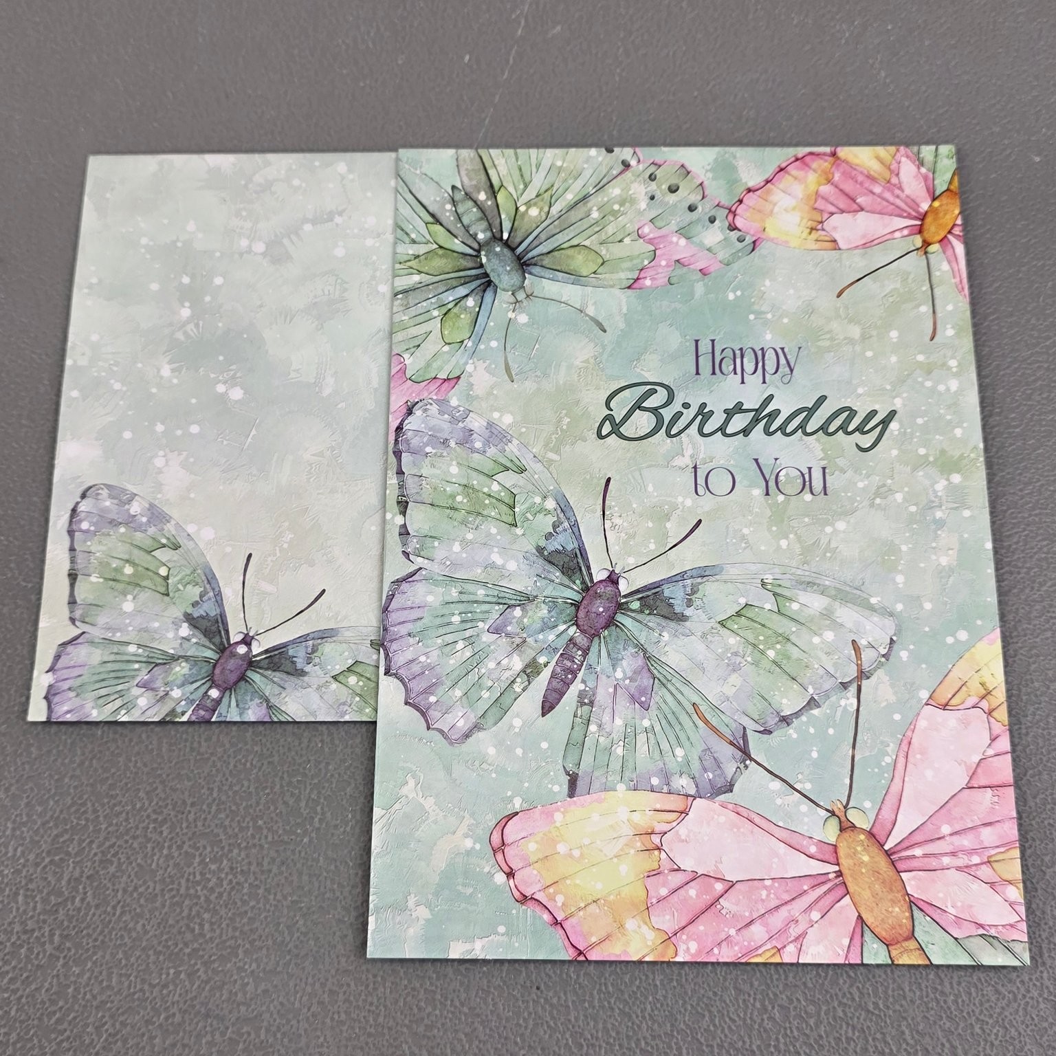 His Delight! Greetings Happy Birthday Card Butterflies Scripture Inspirational