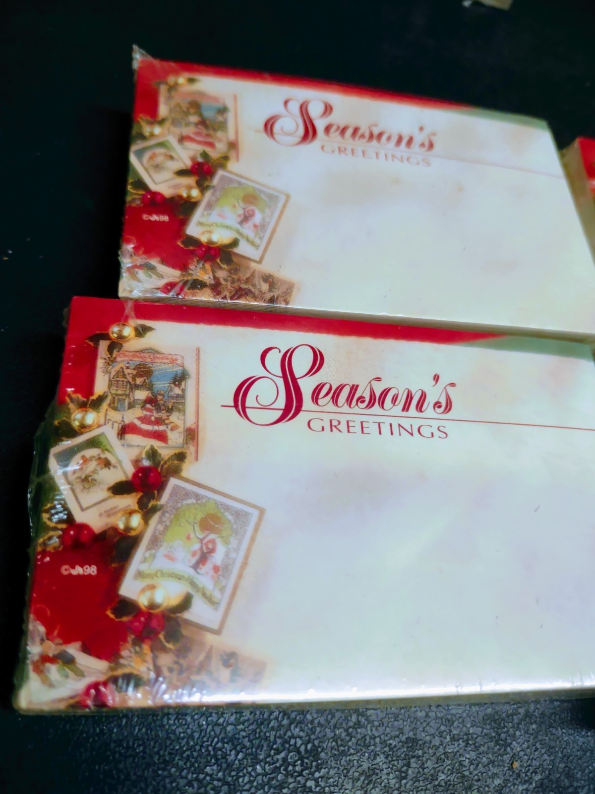 50 Floral Enclosure Cards, “Season’s Greetings” Christmas Card, Bulletin Board