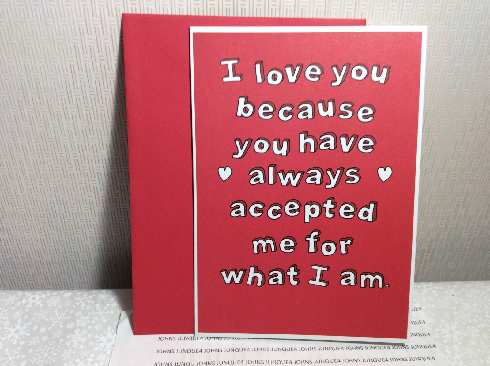RSVP OUR ANNIVERSARY GREETING CARD New with Envelope “I love you because.”