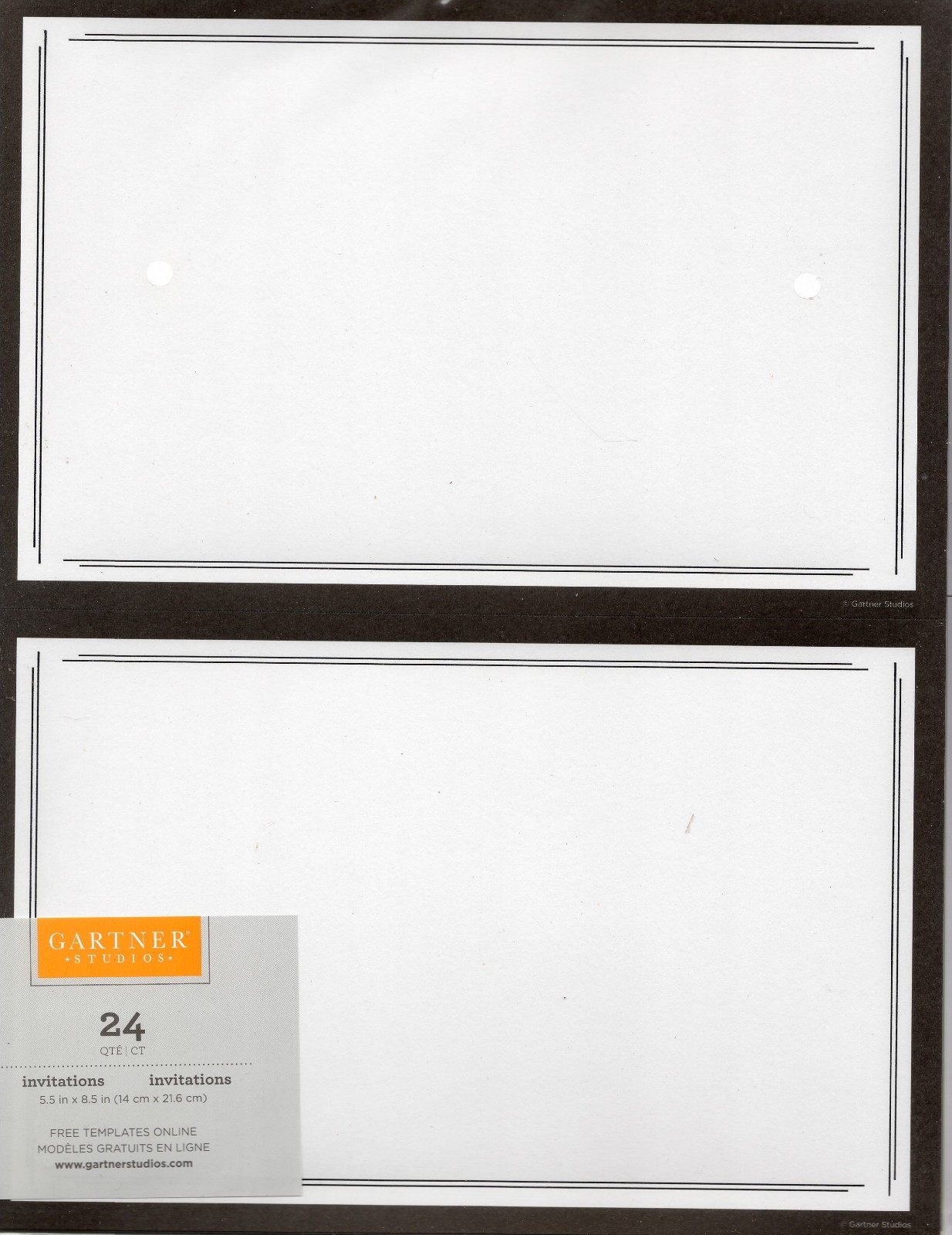 Gartner Studios – 24 Count 2-Up Print Ready Invitation Card Kit