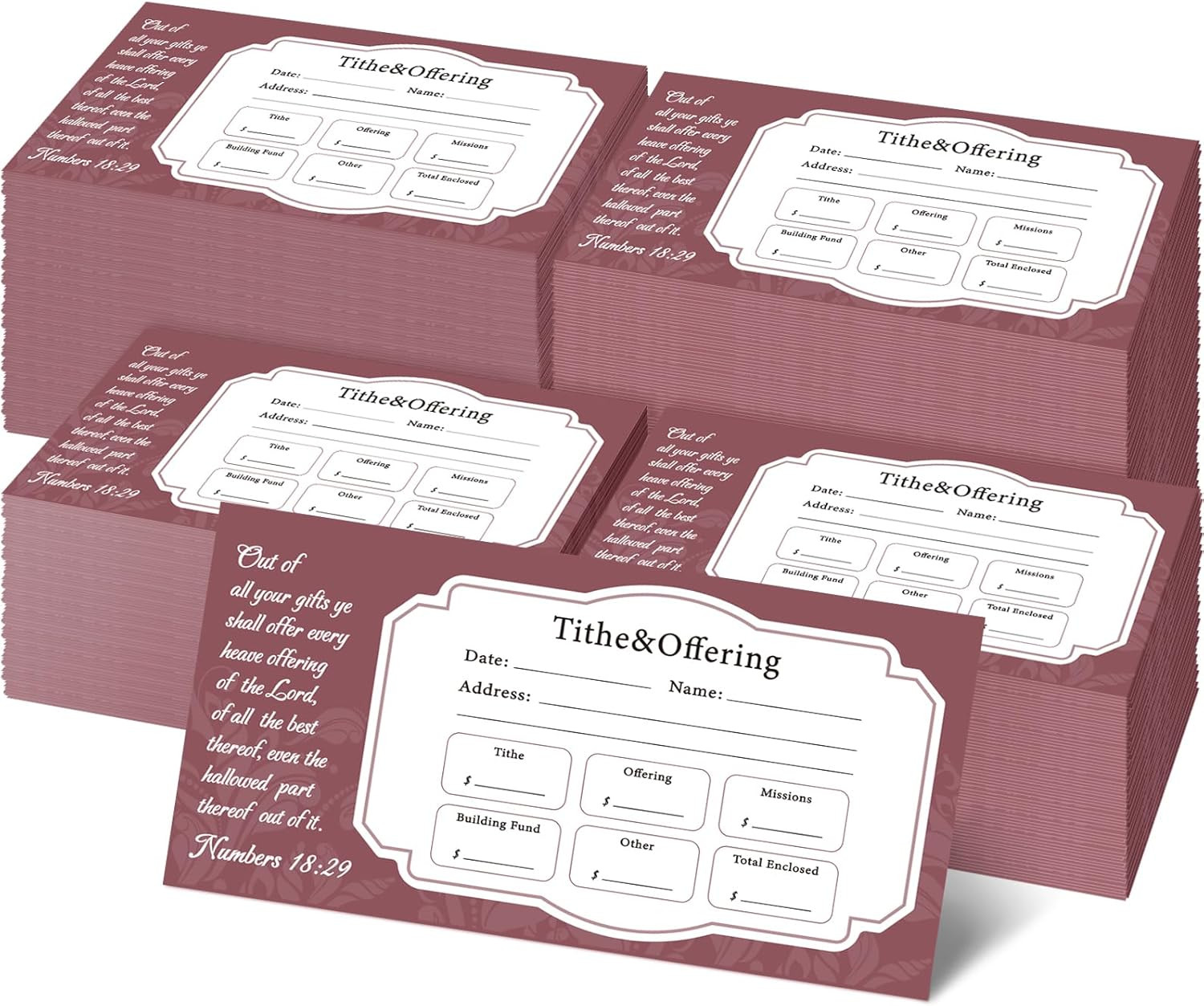 Woanger 1000 Count Church Offering Envelopes Tithe Donation My Offering Bill Siz