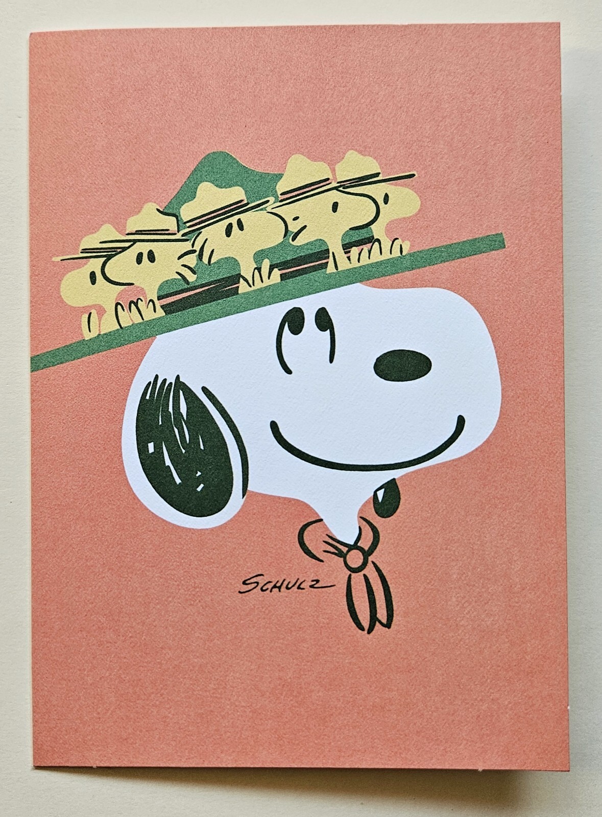 Happy St Patrick’s Day. Peanuts “Snoopy & Woodstock” Greet Card (+ Envel 3.5×5″)